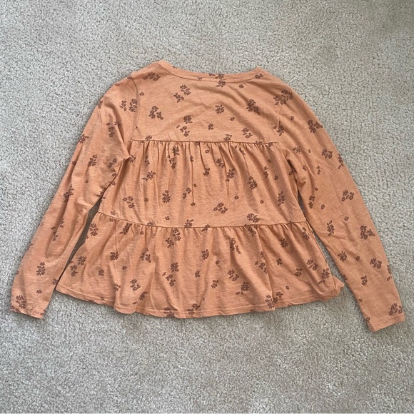 Sonoma Goods For Life Slubbed Tiered Long Sleeve Top - Picture 5 of 6